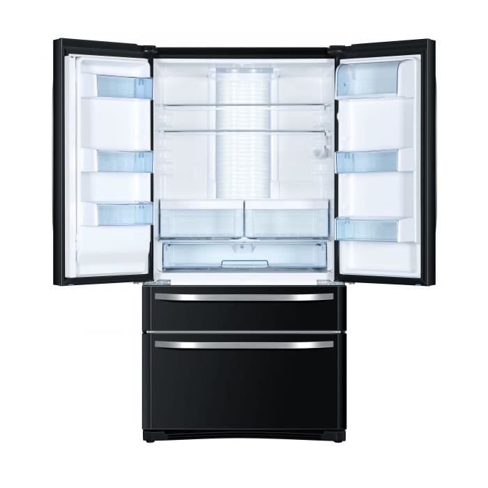 HAIER B22FBAA - Réfrigérateur multi-portes - 522L (387+135) - Froid ventilé - A+ - L91 x H177 cm - Noir brillant
