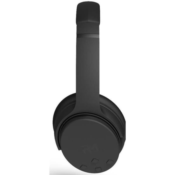 R-MUSIC KOL Casque Sans Fil Bluetooth - Réduction de bruit active - 10h d'autonomie - Kit mains libres - Pliable et Rotatif - Noir