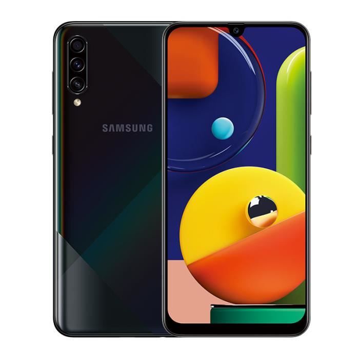 Samsung Galaxy A50s 4G Smartphone 6Go RAM 128Go Noir Dual sim FHD + Super Infinity U-display Octa-Core Batterie 4000mAh - Noir